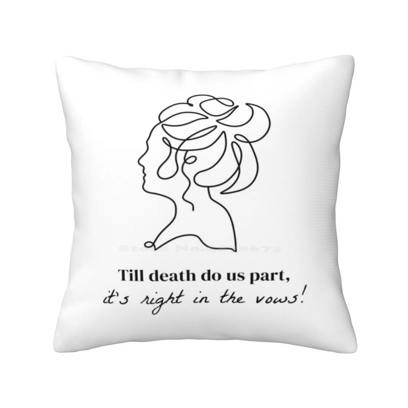 Inspired By Hetty From ′Ghosts’ Cbs Funny Cute Decor Square Pillowcase Ghosts Cbs Ghosts Us Rebecca Wisocky Hetty Line Art