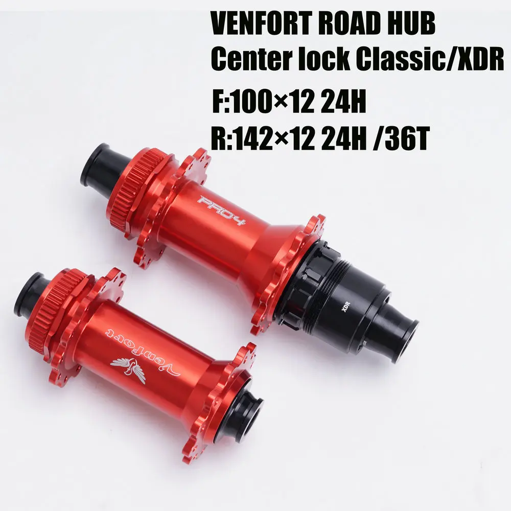 VENFORT 2022 NEW Titanium Road Bicycle Hub Aluminum Alloy 7075 24H Center Lock Disc Road Bike Hub Ratchet 36/60T HG 11S/XDR 12S