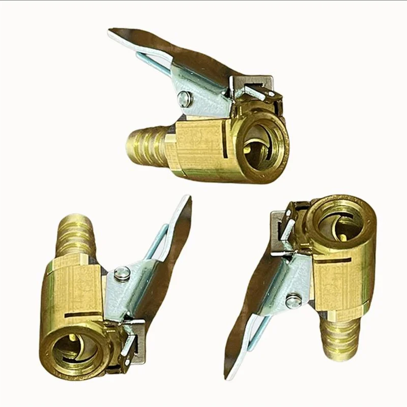 metal lock-on tyre inflator air chuck,pressure relief nozzle,car tire air pump connector, hands-free quick inflation accessory
