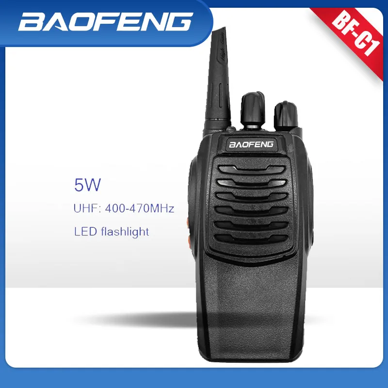 BAOFENG BF-C1 5W Walkie Talkie Radio Station UHF 400-470MHz Portable  Ham Radio Transceiver