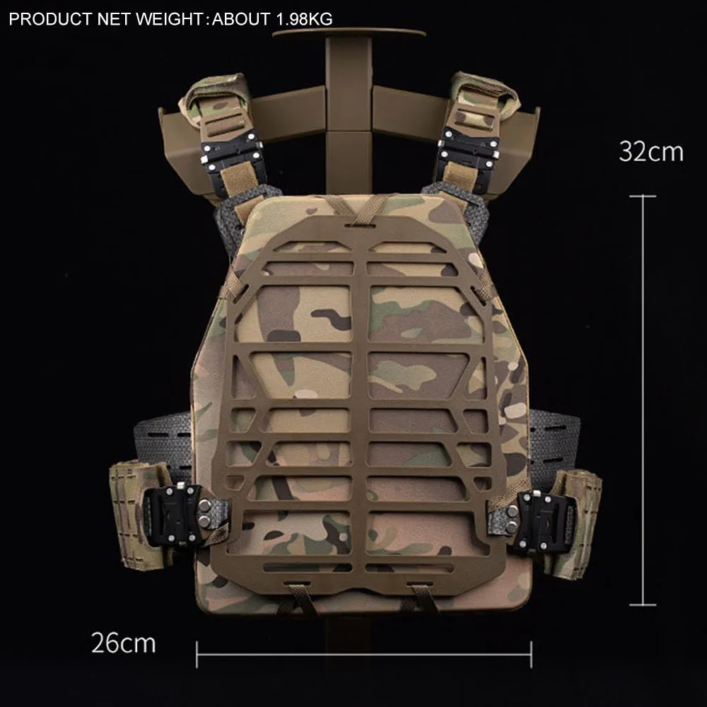 Imagem -02 - Paintball Modular Molle Colete Tático Airsoft Plate Carrier Quick Release Buckle Caça Vest Conforto Forro Equipamento de Proteção