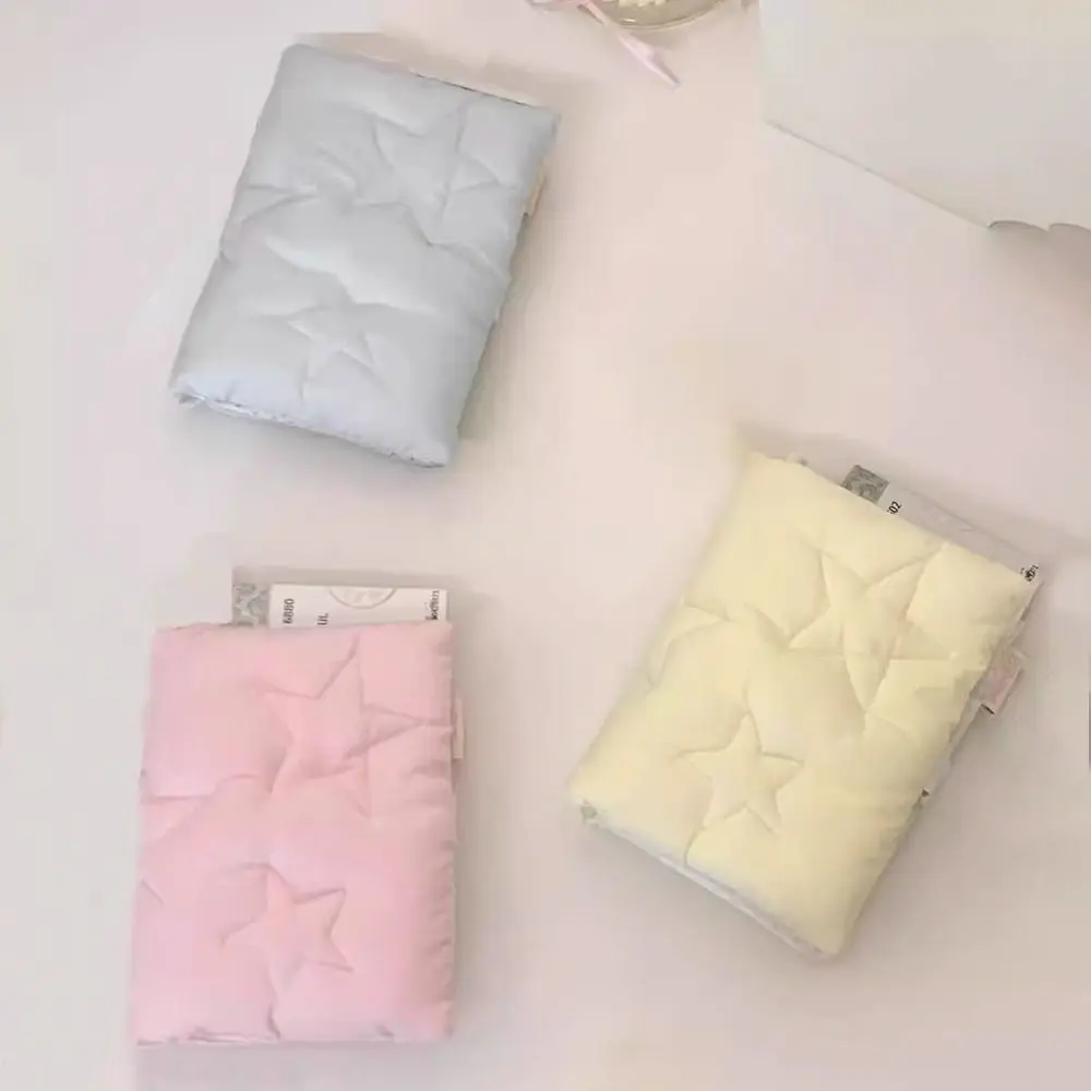 

Cute Star Fabric Passport Holder Travel Essential Organizer Portable Travel Ticket Holder Korean Style Bank Card Holder Travel