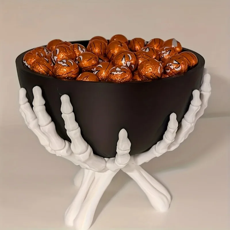 هالوين وعاء الحلوى القوطية الهيكل العظمي الأيدي الحلوى تخزين حامل متعدد الوظائف هالوين حامل مُنظِم ديكور المنزل مخيف