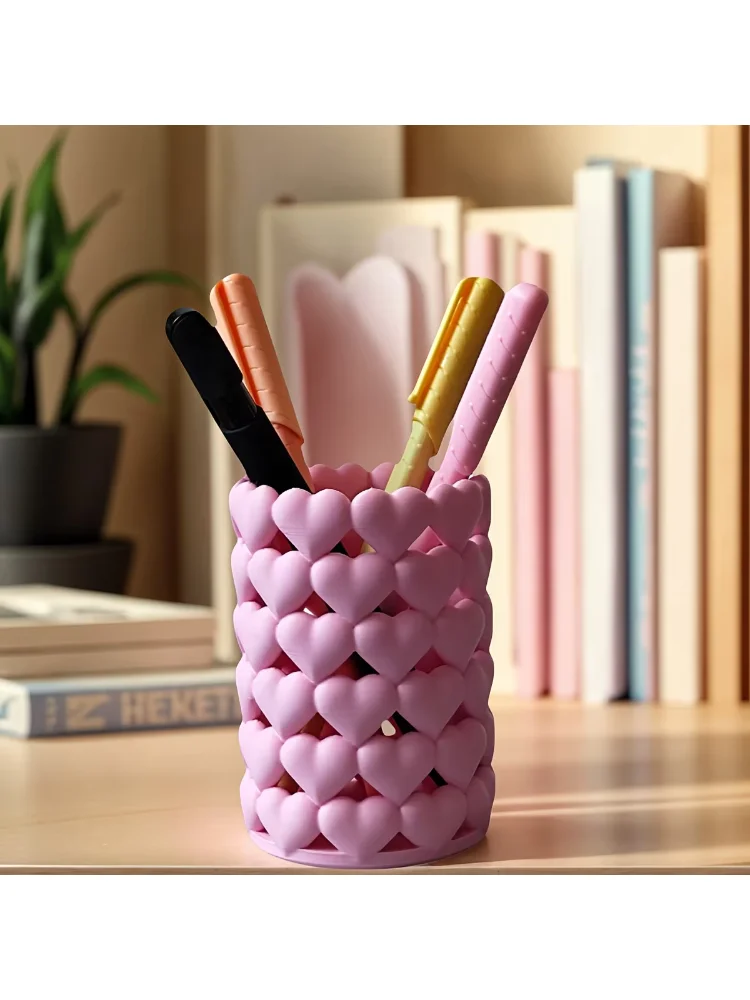 Creative Heart-Shaped Pencil Case | Made of Plastic, Provides Plenty of Pencil Storage Space, From Home & School