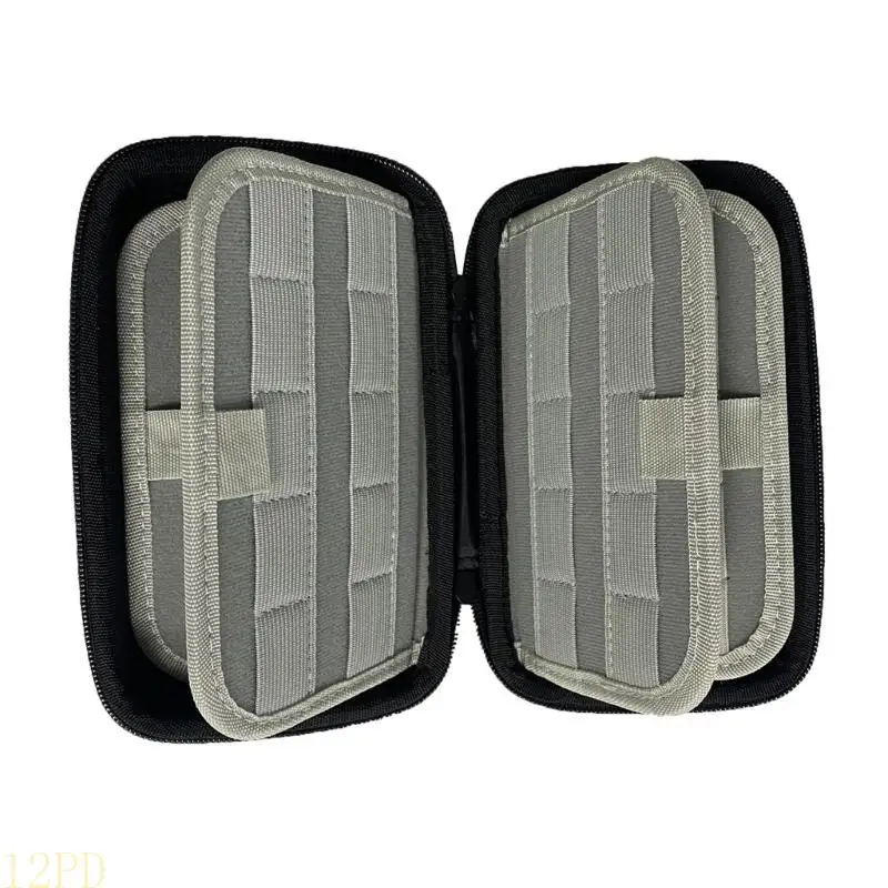 12PD High Capacity Protective Game Cartridges Holder Memory Card Hard Shell Card Bag with Compartments