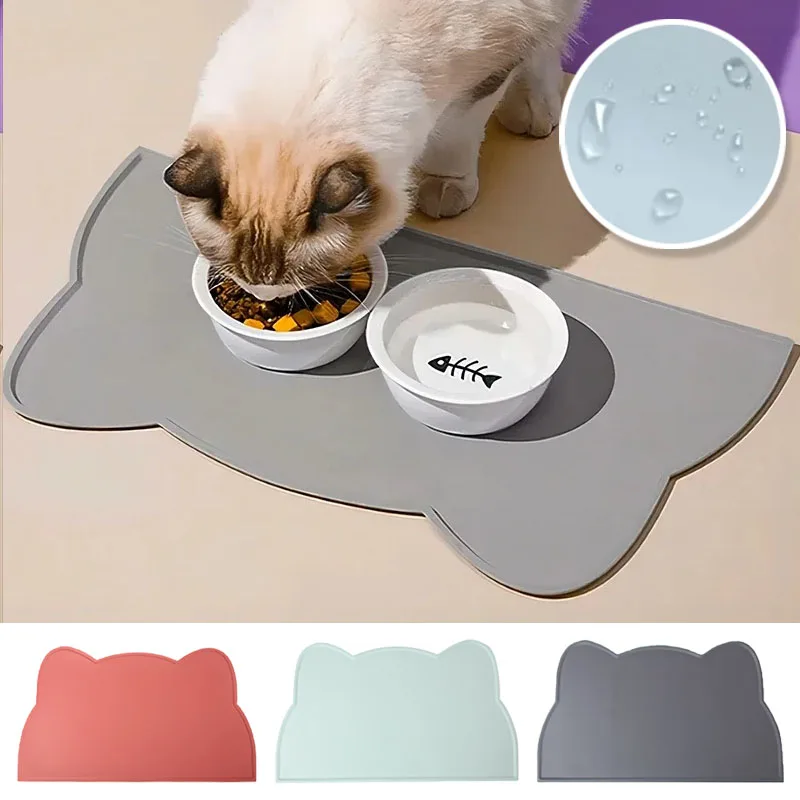 

Waterproof Pet Silicone Food Mat Universal Tableware Mat for Cat and Dog Anti-slip Dirty Washable Easy To Clean Placemat To Pet