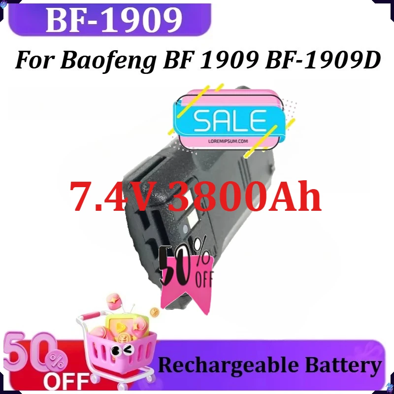 

For Baofeng BF 1909 BF-1909D Replacement Radio Accessory for Two Way Radio BF-1909 Rechargeable Battery 7.4V 3800Ah