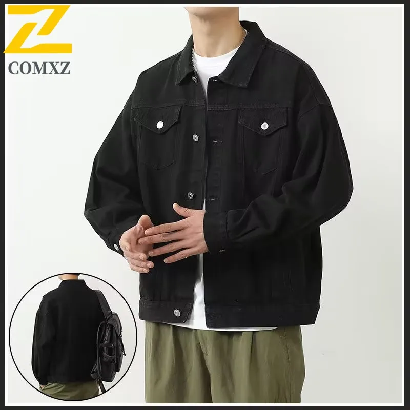 

Denim Jacket Men New Autumn Classic Casual Streetwear Lightweight Coat Versatile Outdoors Hiking Travel Mountain Fashion Jackets