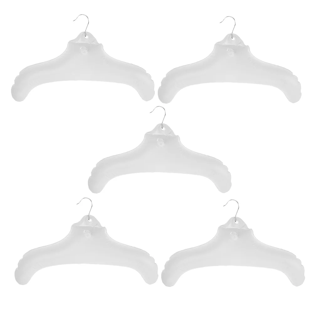 5 Pcs Inflatable Hanger Clothes Hangers Camping Portable for Drying Wet Pvc Folding Multifunctional Plastic Travel Foldable