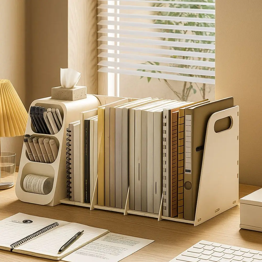 foldable-student-book-shelf-large-capacity-multi-compartments-desktop-storage-box-with-handle-save-space-book-stand