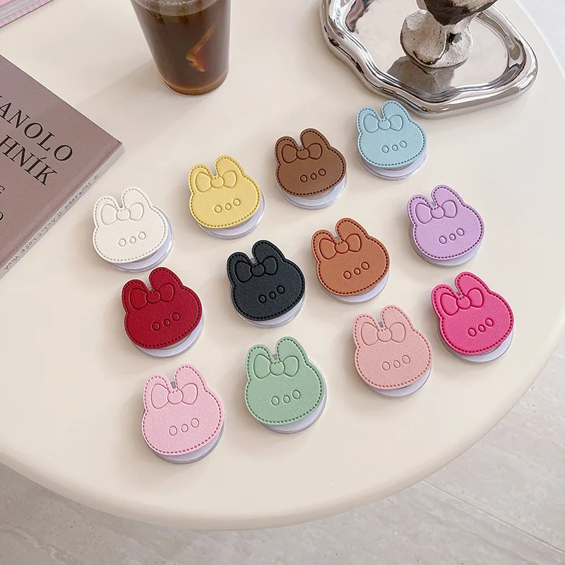 الكورية لطيف الكرتون بو الجلود الدب ربطة حامل قبضة توك حامل الهاتف المحمول حامل دعم للهاتف المحمول