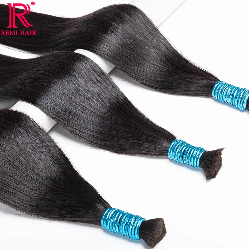 Remy Human Hair Extensions Original Unprocessed Indian Hair Virgin Hair Straight Natural Hair No Weft Human Braiding Hair Bulk