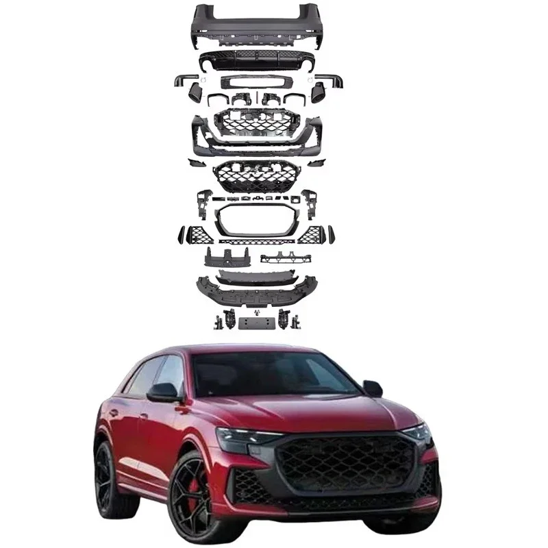 New style Newest Design for Audi Q8 2024 Upgrade 2025 RSQ8 Bodykit Front Bumper Rear Diffuser Side Skirt Set