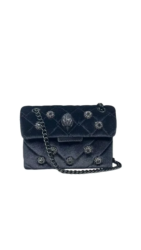 Pink Velvet Water Diamond K G Chain Bag Embroidered  Dinner Crossbody Shoulder Bag Ladies Purse Square Shape Pure Color