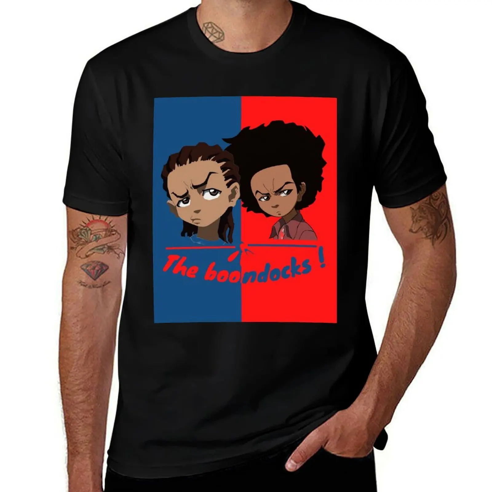 

the boondocks huey riley freeman dessin men anime usa Black lives matter women pride africa kids american meme fun T-Shirt