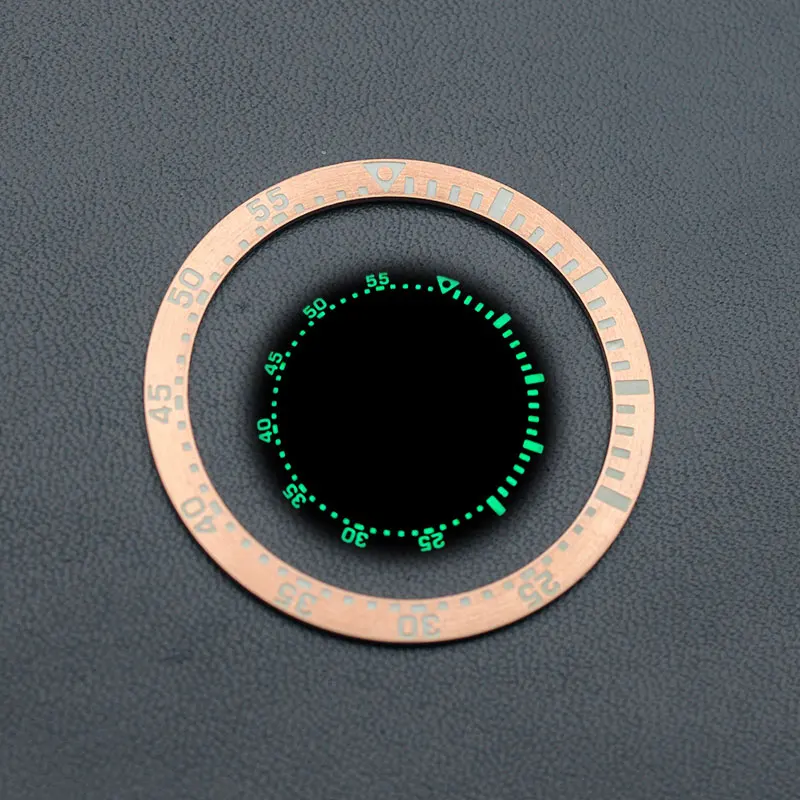 38mm Steel Bezel Insert C3 Green Luminous Watch Parts Fit Seiko SKX007 009 SRPD  Abalone Tuna Watch Case NH35 NH36 7S26 4r36 Mov