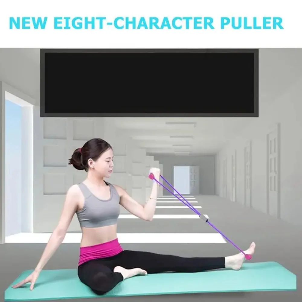 Yoga 8 Word Chest Expander Rope Sports Resistance Bands Gym Elastic Band Elastic Workout Chest Fitness Equipment