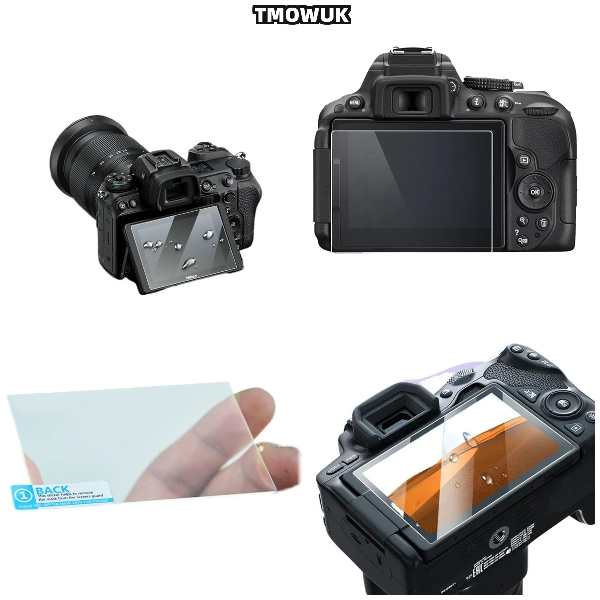 

For Nikon D5100 D5200 Anti-Scratch Tempered Glass Film 9H Hardness HD Clear LCD Screen Protector