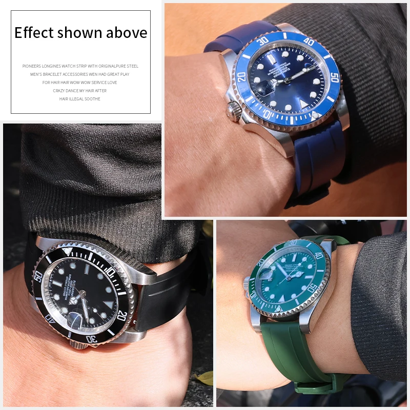 Correa de silicona para reloj Samsung Galaxy, pulsera deportiva suave de 18mm, 20mm, 22mm, 24mm, 46mm, Gear S3, Seiko, IWC