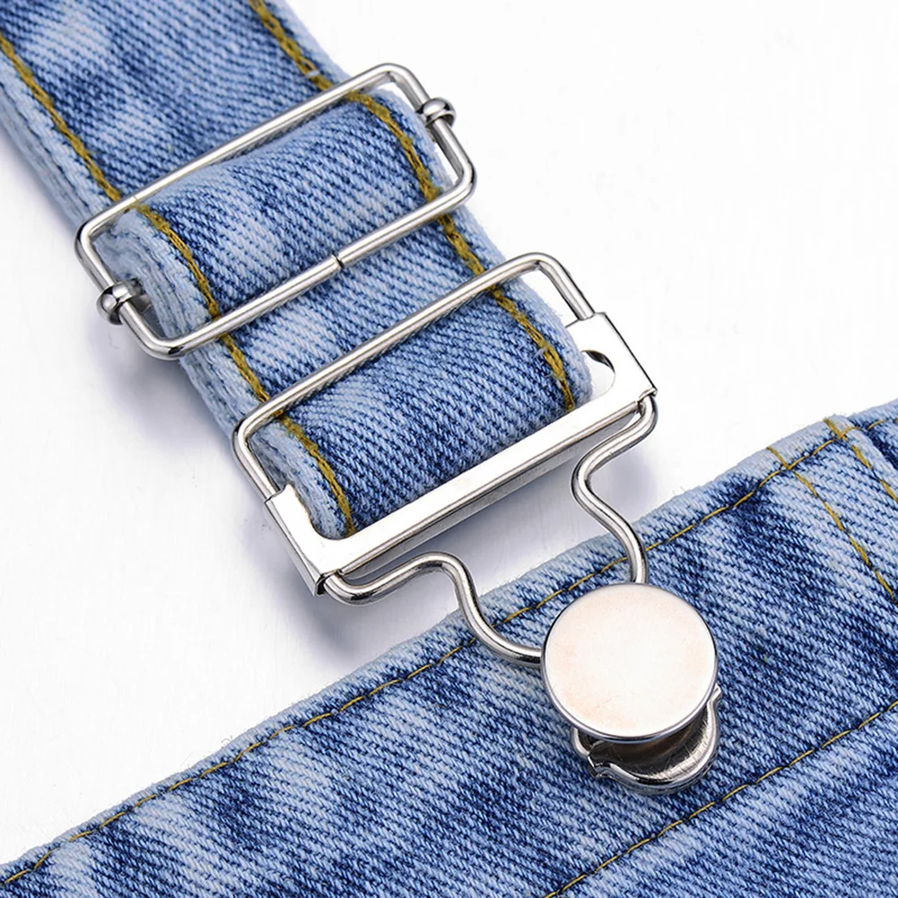 Denims Jackets Dungaree Clip Jeans Buttons 6pcs set Metal Parts Adjustable Bib Trousers Buckles Connectors Denims