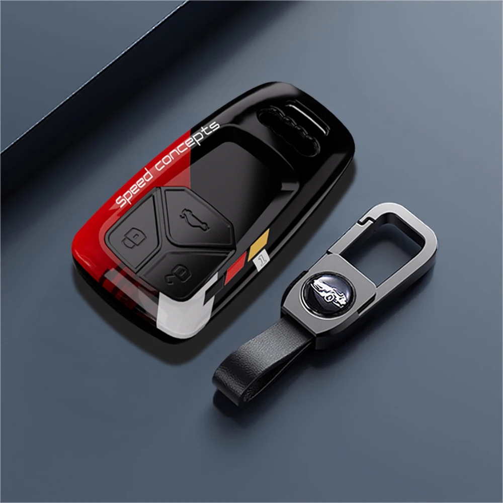 ABS Car Remote Key Case Cover Shell For Audi A4 B9 A5 A6 8S 8W Q5 Q7 4M S4 S5 S7 TT TTS TFSI RS Protector Fob Keyless