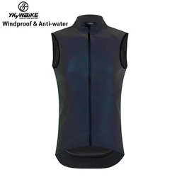 Ykywbike Cycling Vest Jacket Cool Rainbow Colorful Windproof Waterproof High Reflective Bike Vest Cycling Vest