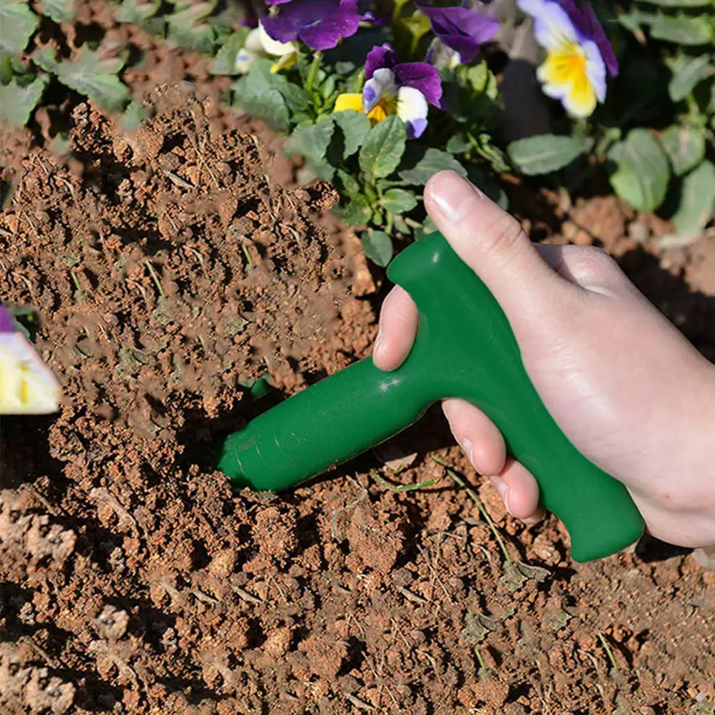 2Pcs Plastic Soil Digger Garden Hole Puncher for Planting Fertilization Medication Weeding Loosening Soil Kids Transplant Tool