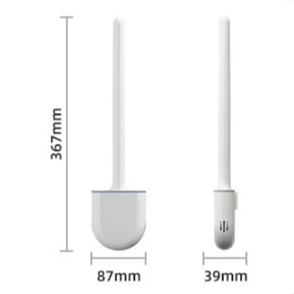 منظف فرشاة المرحاض من السيليكون المعلق مع مقبض طويل، فرشاة الحمام المرنة، حامل التجفيف السريع، ملحقات الحمام