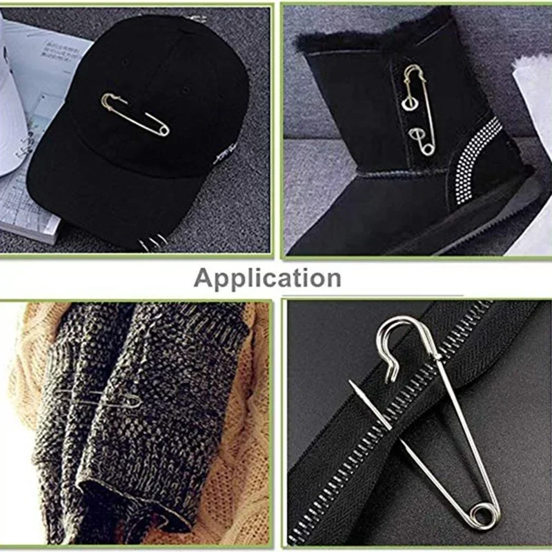 10 قطعة دبابيس أمان من الفولاذ المقاوم للصدأ أدوات خياطة ذاتية الصنع إبر إكسسوارات دبوس أمان كبير بروش صغير إكسسوارات الملابس #5