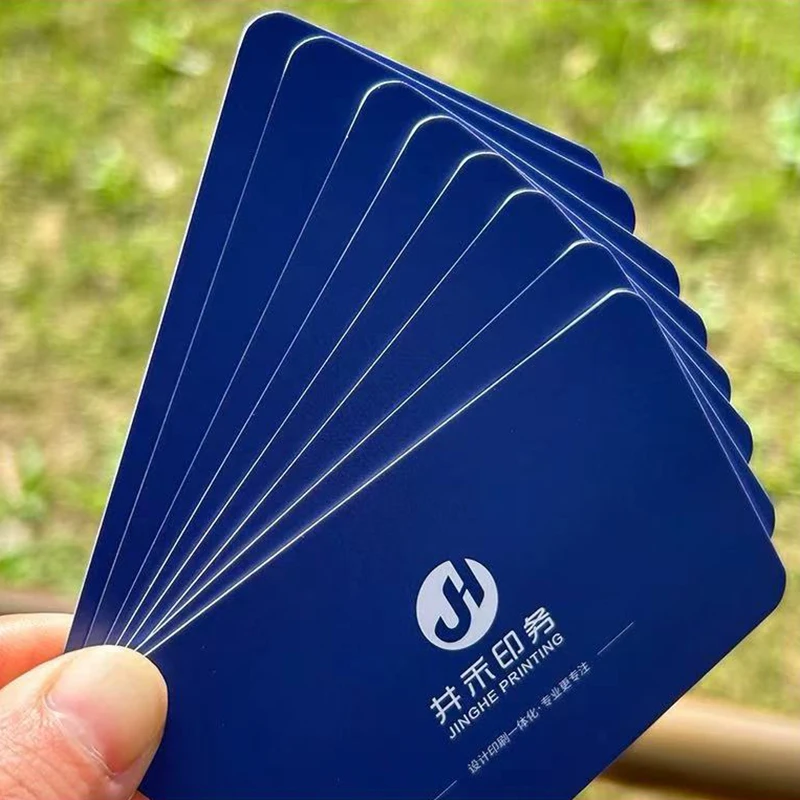 Custom PVC Business Cards Plastic Material Waterproof Cards Personalized Design Round Corner Frosted PVC Business Cards