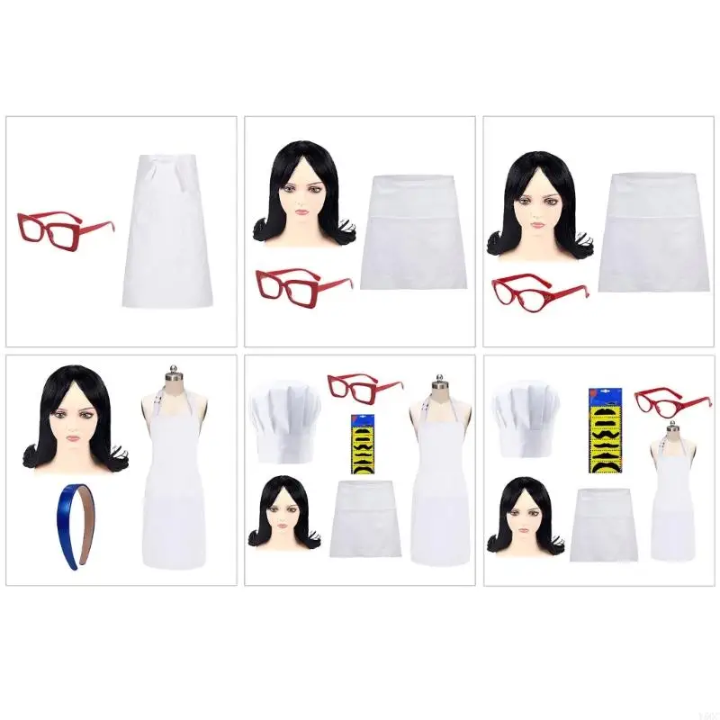 

Y5GC Chefs Costume Accessories Chefs Fancy Dress Costume for Halloween Party,Carnival