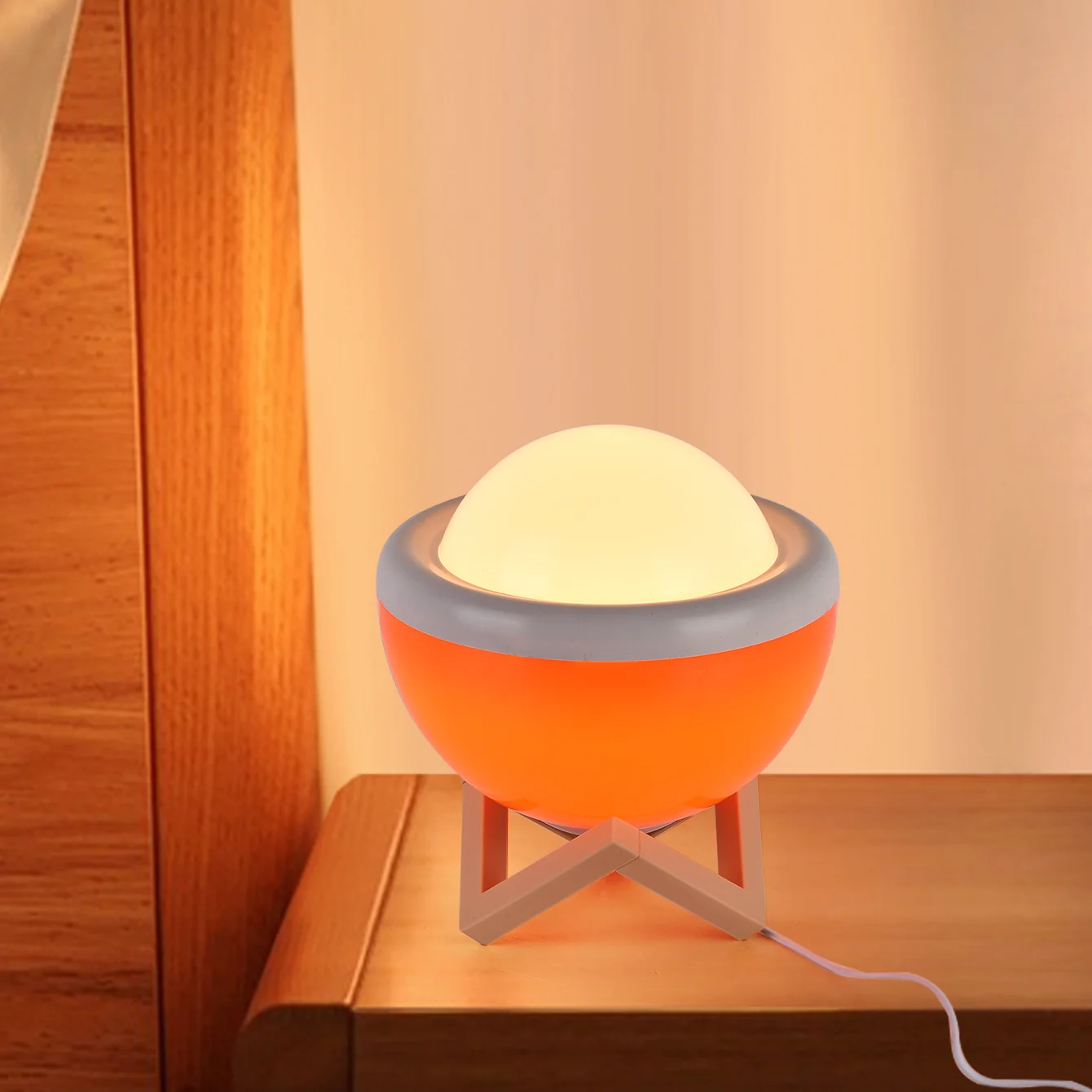 

Светодиодная настольная лампа Bauhaus Tulip с RGB-подсветкой, многофункциональная дистанционная USB-разъем для спальни, прикроватной тумбочки, столовой