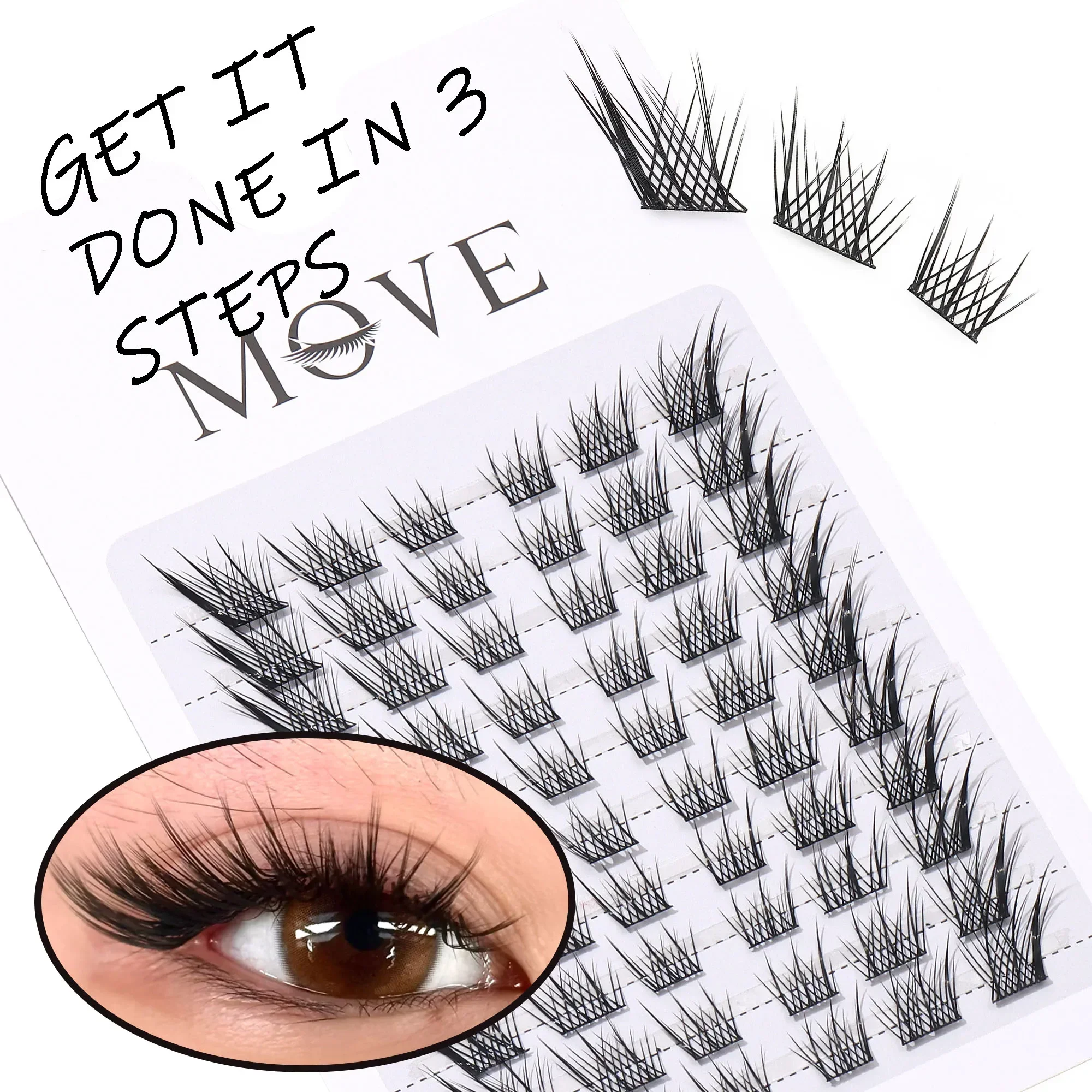 Mesh Base Wispy Fairy Lash Clusters DIY Individual Eyelash Extensions Faux Mink Fluffy Segment False Eyelashes