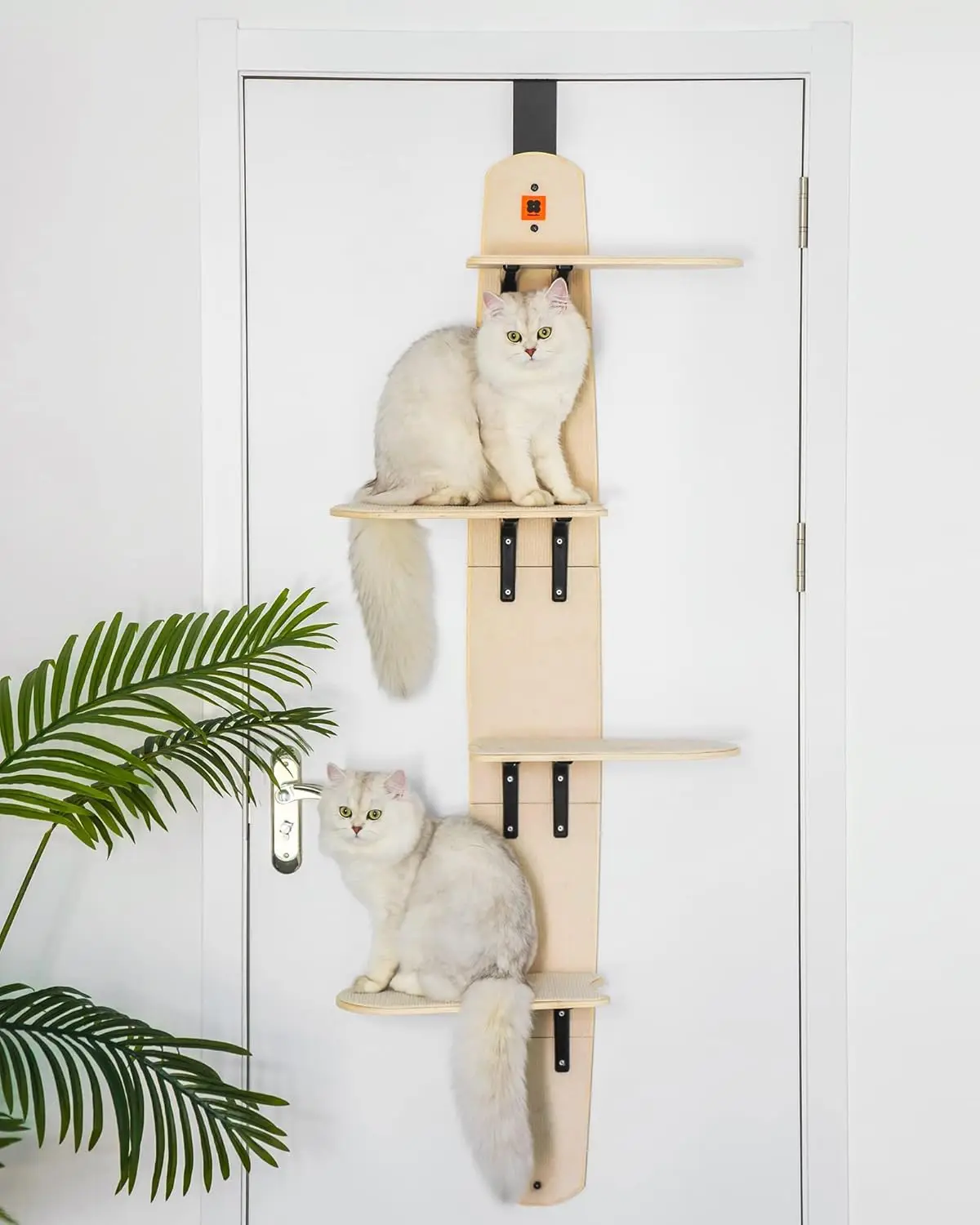

Mewoofun 4-Levels Door Hanging Cat Climber Door Mounted Vertical Cat Tree Tower With Carpeted Plank For Indoor Cats (Door