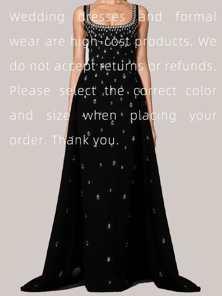 الكلاسيكية ساحة الياقة الديكور أكمام مستقيم فساتين السهرة الرسمية حزب الحفلة الراقصة حسب الطلب ﻿