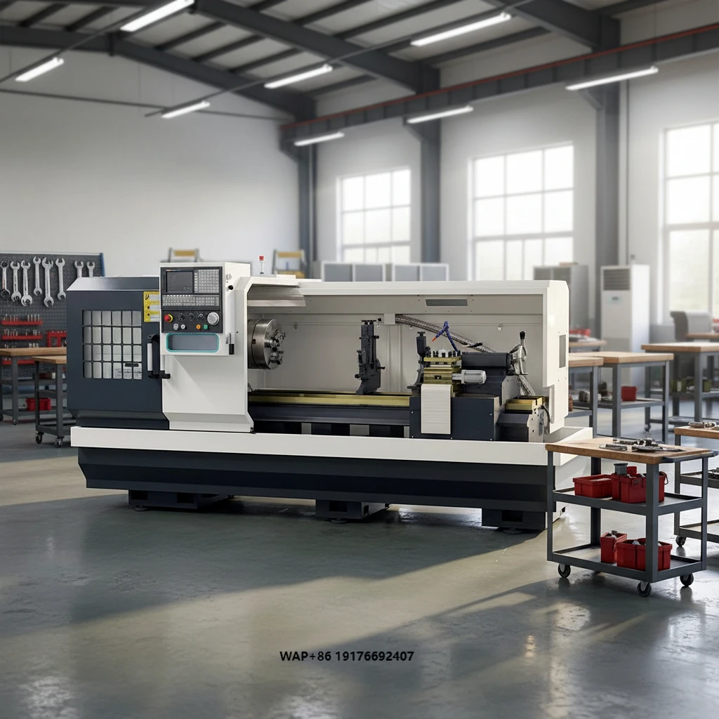 Flying Cutter Metal CNC Flat Bed Heavy Duty Horizontal Single Spindle Automatic Lathe Machine Tool FC50