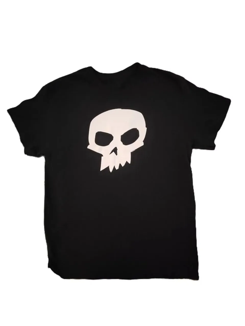 AliExpress NONE Skull Graphic Print Autumn Pure Cotton Men's and Women's T-shirt Short Sleeve Street Fashion Trend Clothing Winter Innerwear