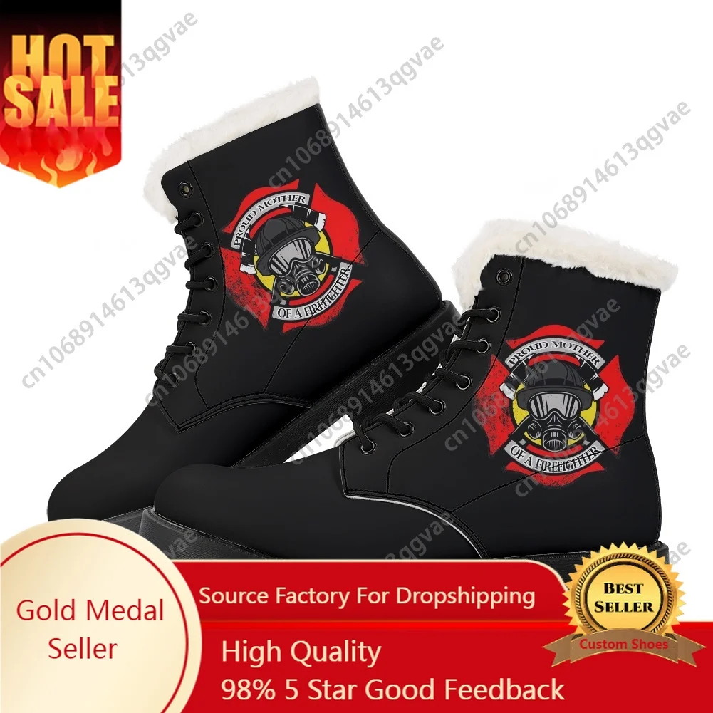 

Firefighter House Fire Rescue Plush Boots Mens Womens Teenager Shoes Casual Boot Light High Quality Couple Customize Made Shoe