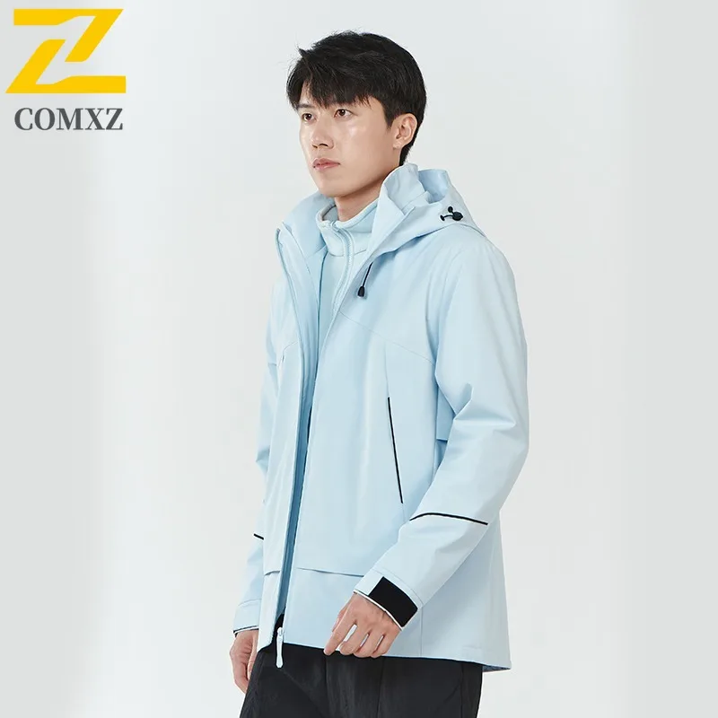 سترة فاخرة عصرية بقلنسوة من COMXZ للرجال للرحلات والتسلق والرياح سترة دافئة للاستخدام اليومي ملابس رجالية شتوية مريحة #1