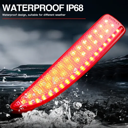 Imagen 2 del producto 2 uds. Luz LED antiniebla trasera de coche de alto brillo para Mazda 3 Axela 2014 - 2018 Reflector de luz de freno automático multifunción 12V