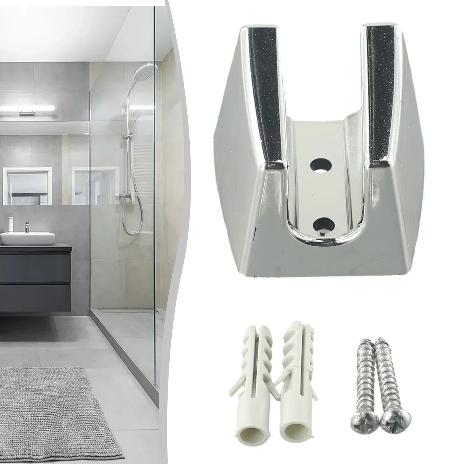 Hot 1 Pcs Shower Head Holder Base Bathroom Bracket Wall Mount Adjustable Chrome Handset Holder Head Lightweight