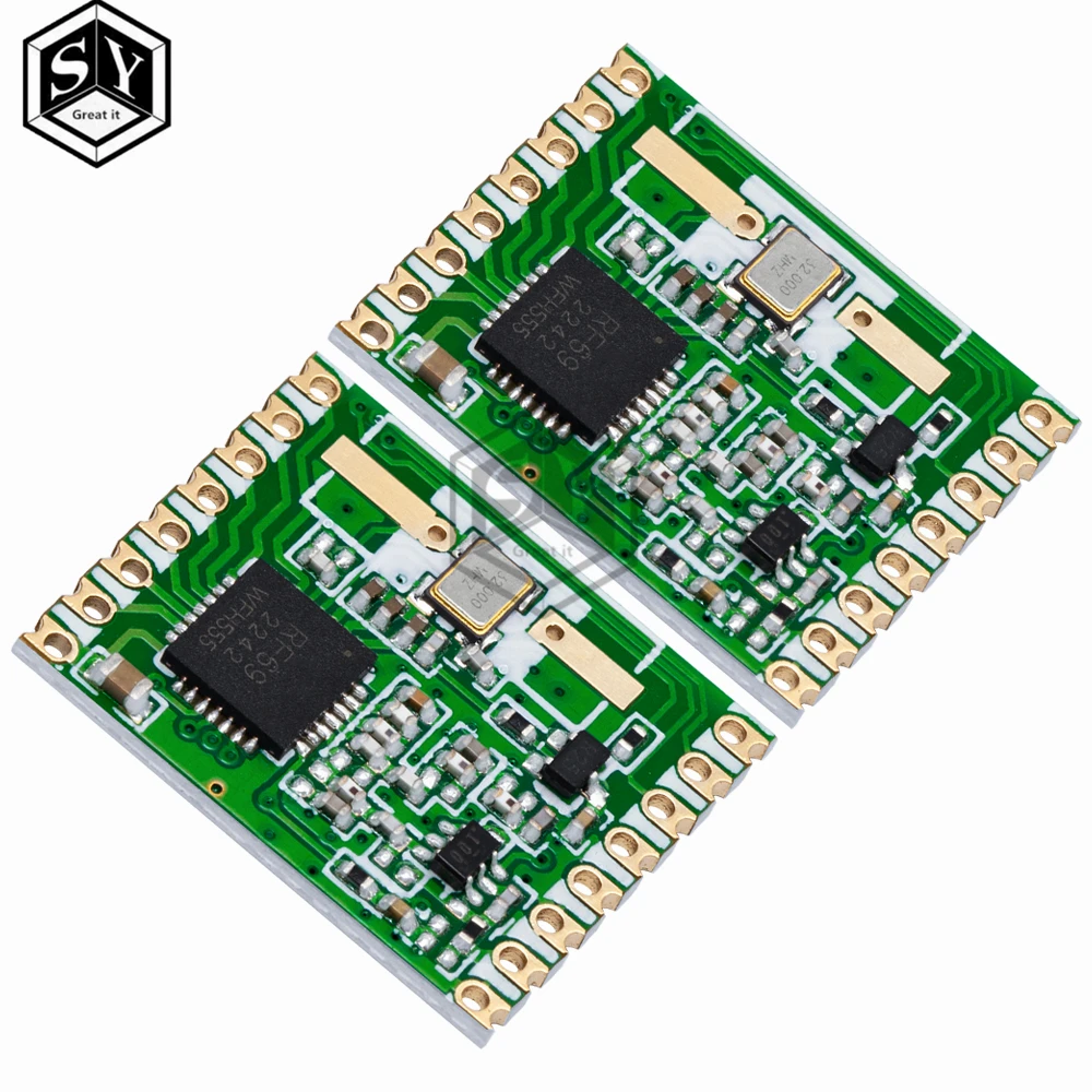 1PCS  RFM69HW 868Mhz/433Mhz/915Mhz + 20dBm HopeRF Wireless Transceiver 868S2 Module For Remote/HM