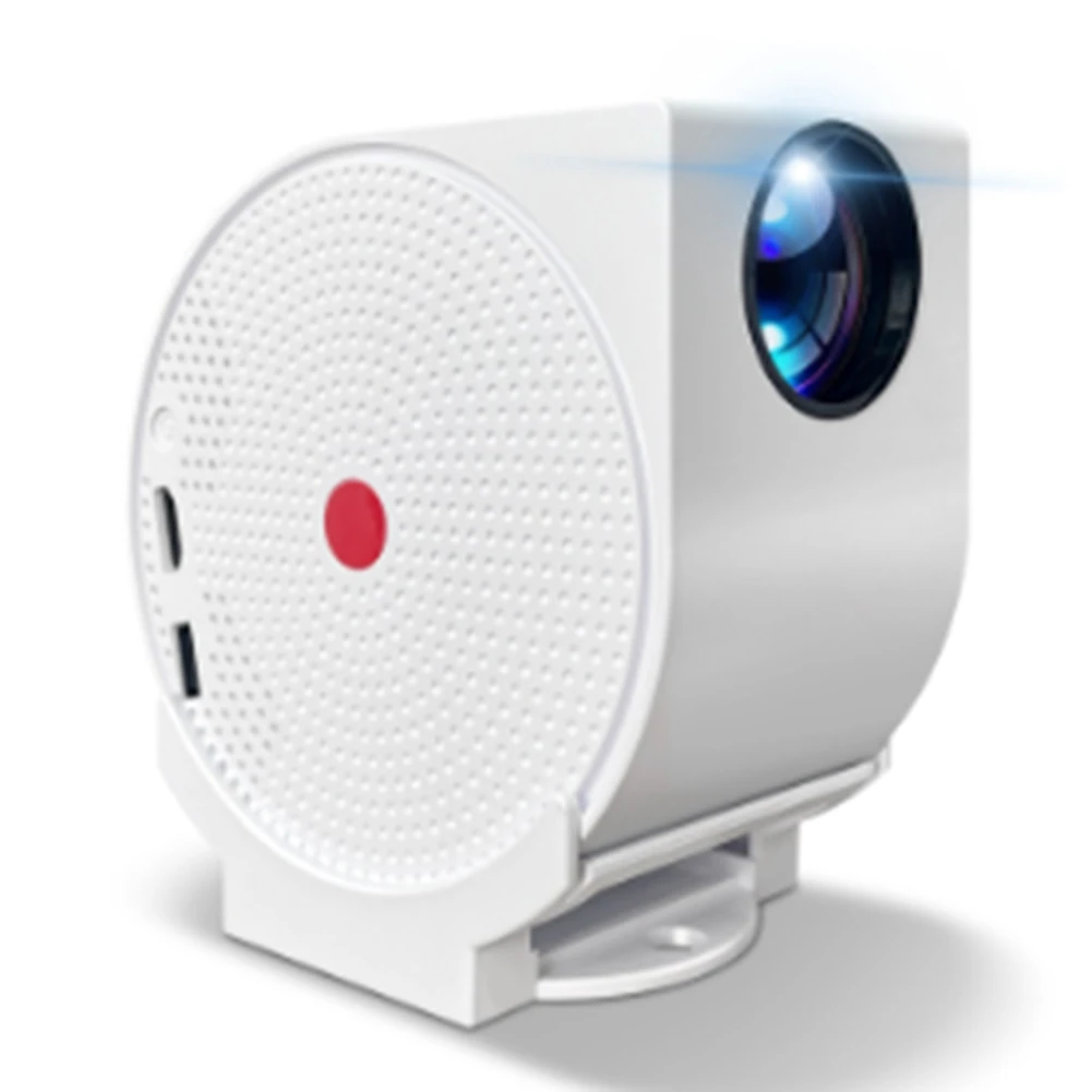 AS62 TYPE C 4K 400ANSI Mini Projector with WIFI and Bluetooth,BT5.2 4K Movie Video Projector with 270° Rotatable EU PLUG