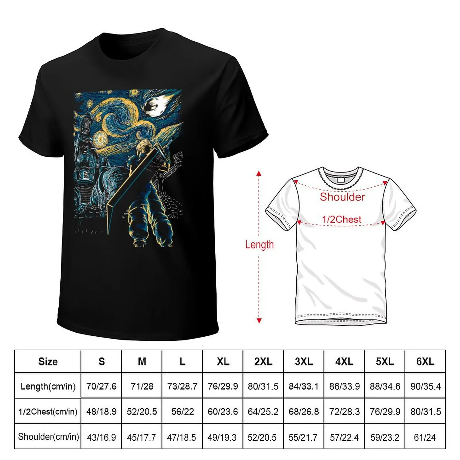 Starry remake T-Shirt Work Duty Casual T-Shirt