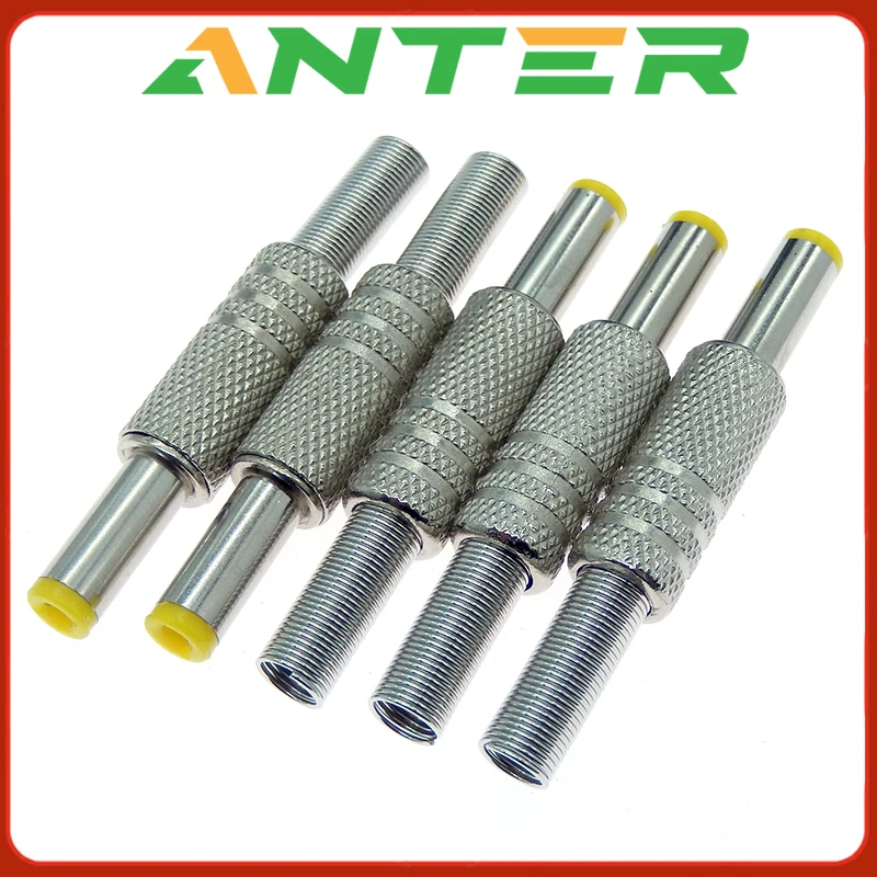 5pcs DC 5.5x2.1mm/5.5x2.5mm Power Cable Male Plug Socket for Camera / LED connector