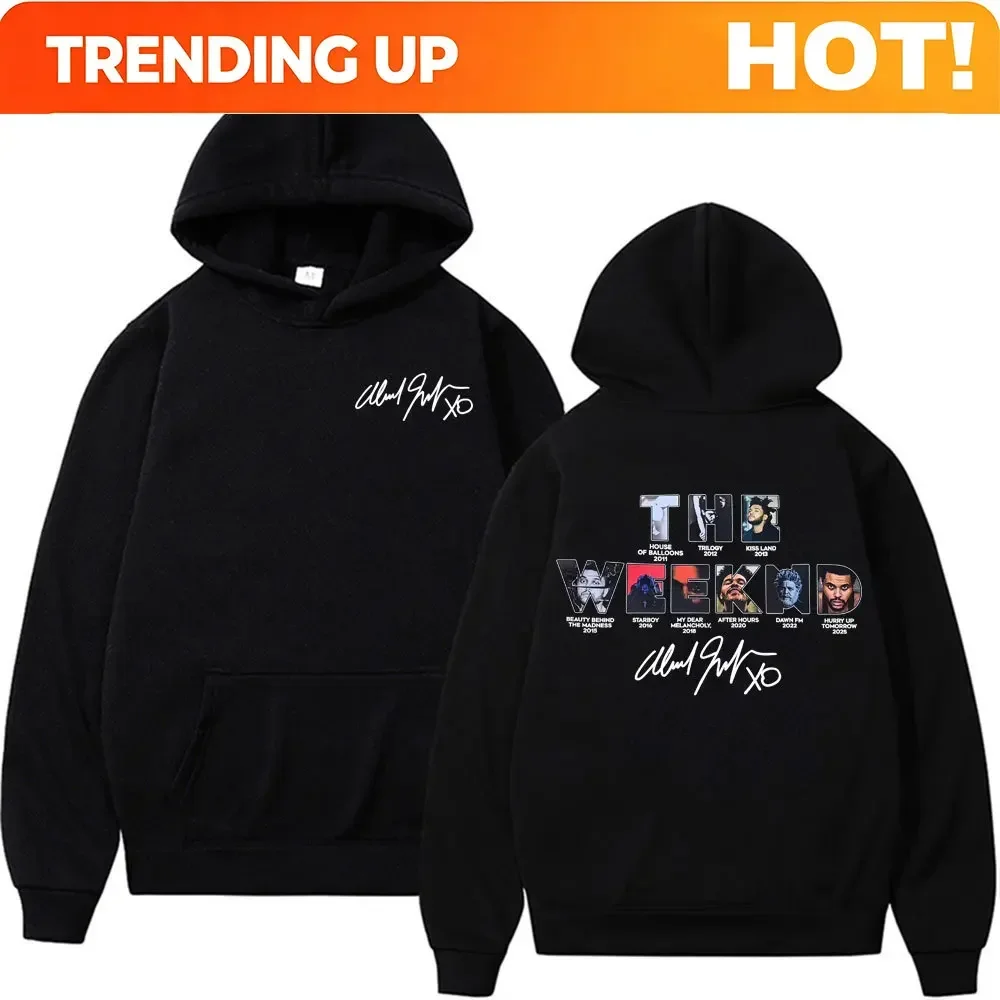 Customization The Weeknd Hurry Up Tomorrow Album Cover 2025 Hoodies Men's Clothing Harajuku Hip Hop Hoodie Male Casual Fleece Co