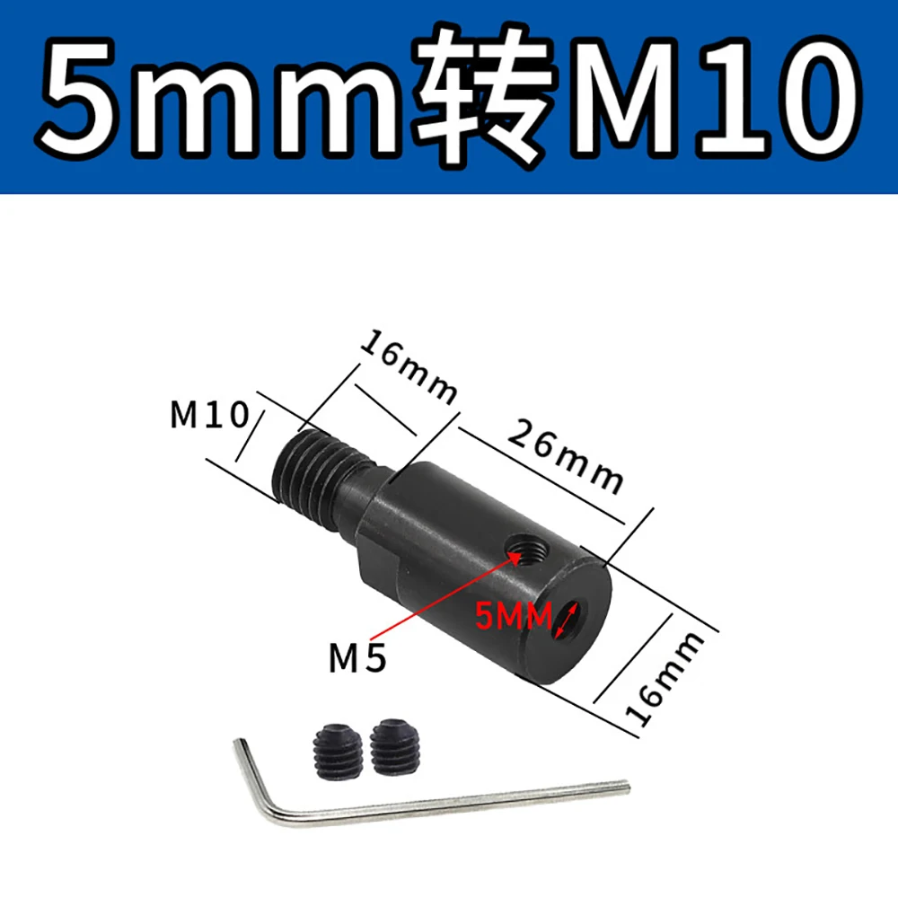 M10 5/6/8/10/12/14mm Zaagblad Adapter Slijpen Polijsten Motoras Adapter Drijfstang Mouw Koppeling Boor Accessoires