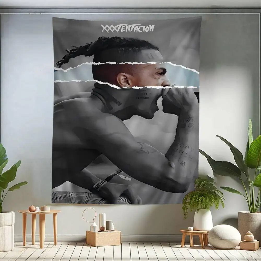 Hip Hop Z-XXXTentacion Hanging Bohemian Tapestry Hanging Tarot Hippie Wall Rugs Dorm Wall Hanging Home Decor