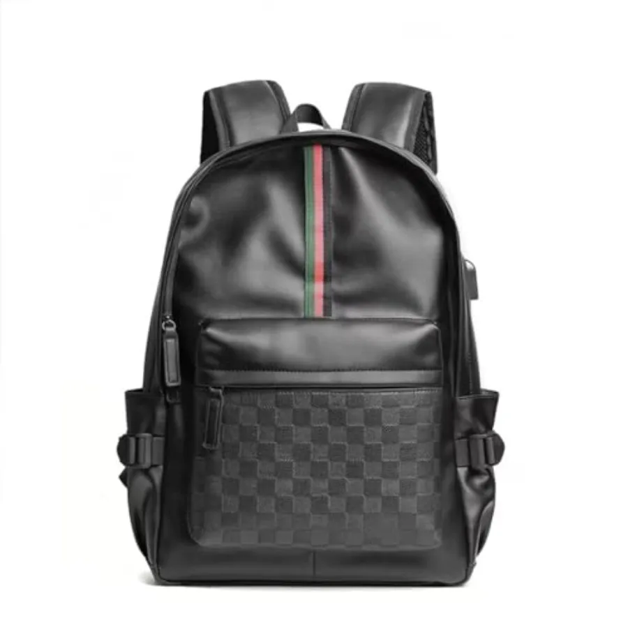 

Leather Backpack School College Bookbag Leisure Business Travel Hiking Rucksack, Suitable for 15.6-inch laptop pack 2