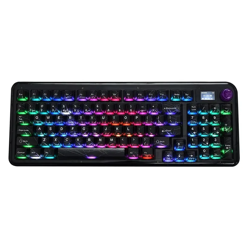 

ABS injection molding black transparent mechanical keyboard keycap transparent closed character laser silk screen printing crack